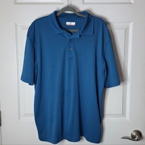 Grand Slam Men's Classic-Fit Solid Blue Golf Polo